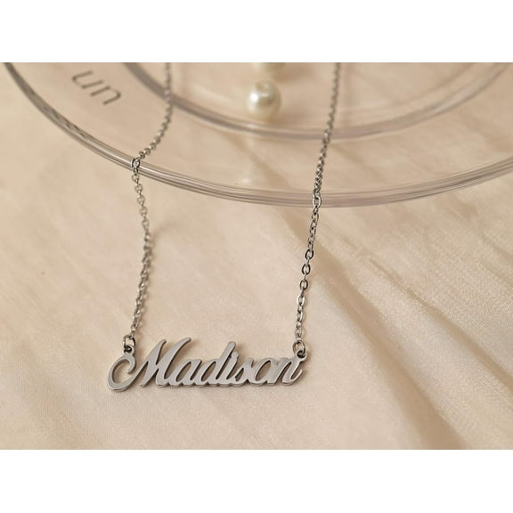 Custom Name Necklace Personalized Silver Gold Customized Women Name Jewelry Stainless Steel[o5124]