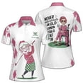 thumbnail image 1 of Custom Name Never Underestimate An Old Woman With A Golf Club Women's Polo Shirt S-5XL, 1 of 7
