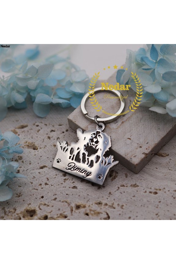 Custom Name Number Keychain for Friend Lover Family Personalized Customized Letters Stainless Steel Keyrings Birthday Gift