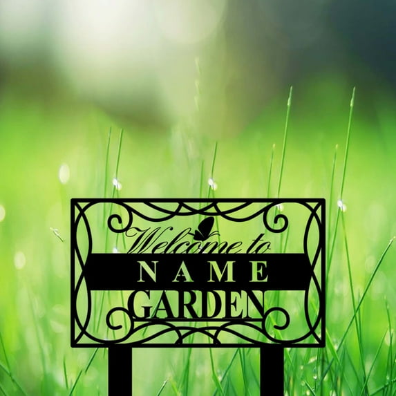 Custom Name Numbers Metal Yard Sign Art Home Outdoor Decoration Courtyard Plaque Garden Stake Party Decor