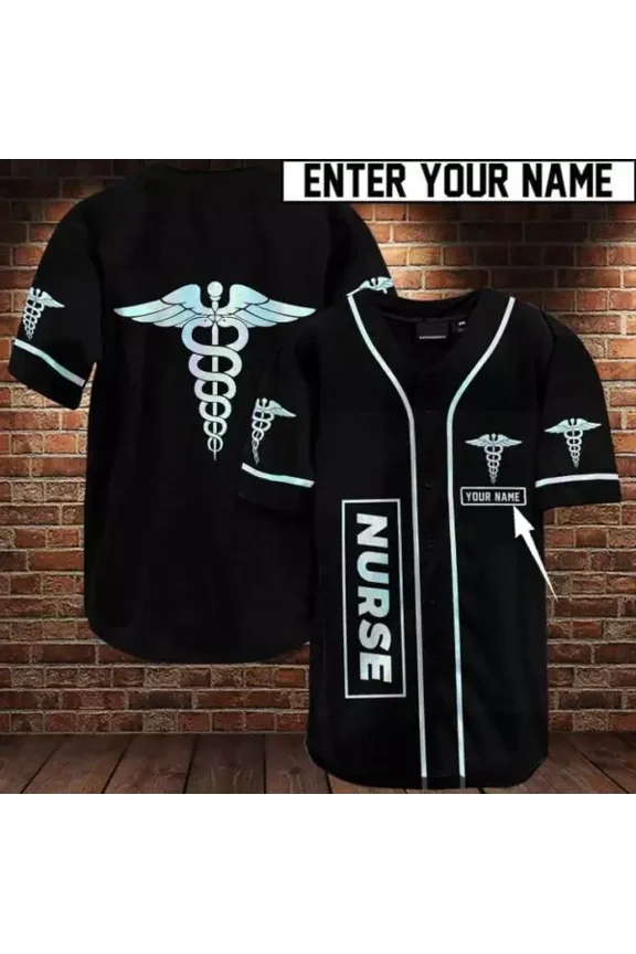 Custom Name Nurse Symbol Baseball Tee Jersey Shirt Printed 3D - Hot Sale 2026
