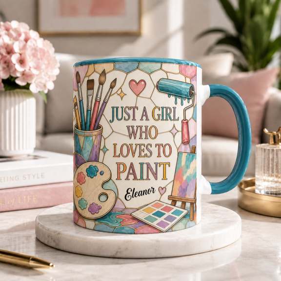 Custom Name Painter Mug 3D Effect Personalized Paint Worker Gift Mug