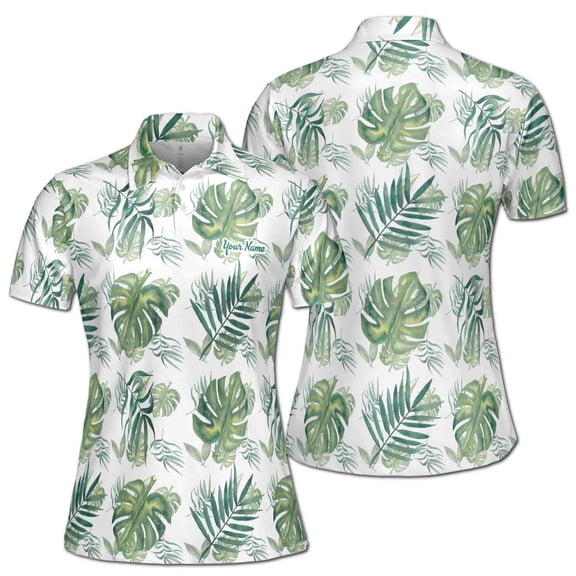 Custom Name Palm Tree Lover Women's Polo Shirt S-5XL
