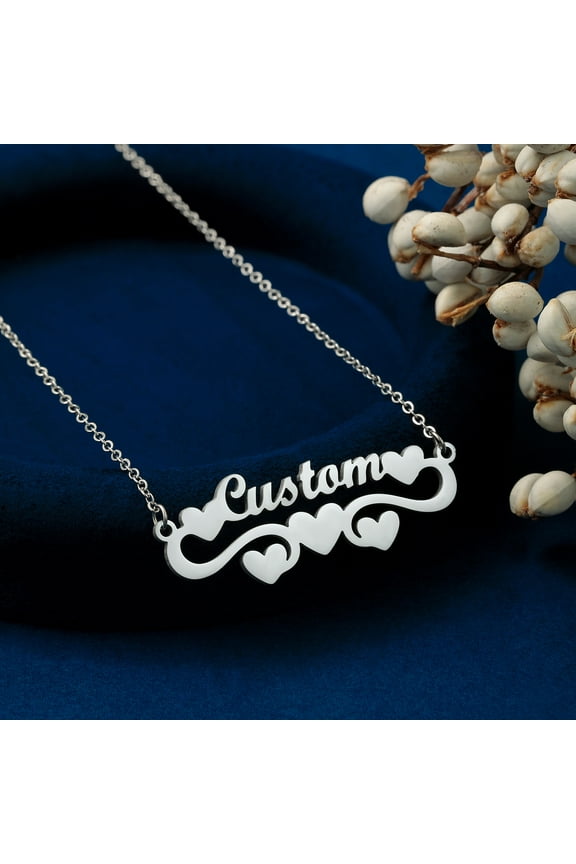Custom Name Pendant Necklaces for Women Personalized Letters Heart Choker Stainlesss Steel Wedding Couple Jewelry Gift