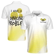 Custom Name Pickleball I Have a Dinking Problem Men's Polo Shirt S-5XL
