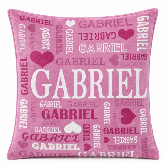 Custom Name Pillow Cover, Pillow Case with Heart, Themed Design, Ideal Gift for Partner, Personalized Home Decor 16x16 Inch