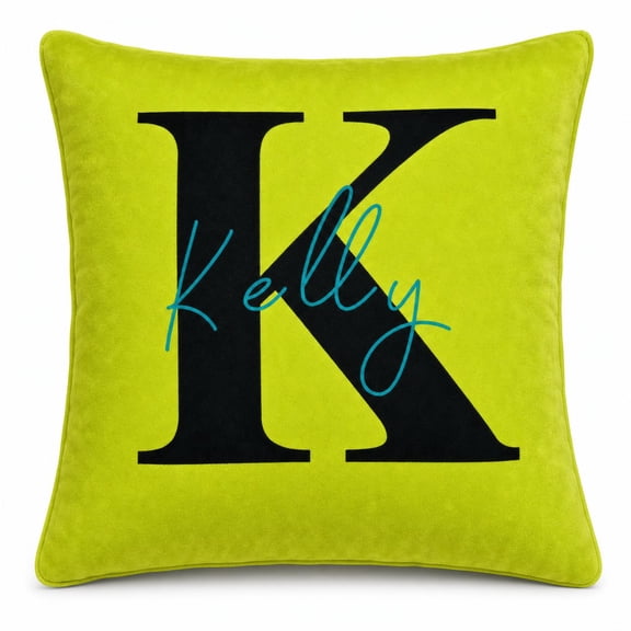 Custom Name Pillow Cover, Pillow Case with Initial Design, Personalized Gift for Family and Friends, Home Decor 16x16 Inch