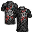 thumbnail image 1 of Custom Name Puerto Rico Puerto Rican Sun Taino Tribal Pattern Men's Polo Shirt S-5XL, 1 of 5