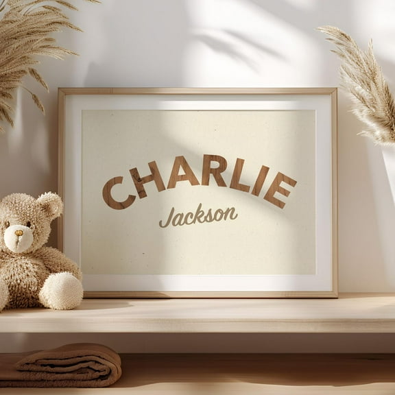 Custom Name Sign, Custom Name Print, Kids Name Sign, Kids Name Print, Personalized Name For Kids, Nursery Name, Neutral Kids Art, Stretched Canvas Size 16x24