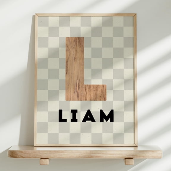 Custom Name Sign, Name Sign Kids, Neutral Nursery, Personalized Print, Personalized Sign, Custom Name Nursery, Initial Nursery, Initial Kids, Unframed Canvas Size 8x12