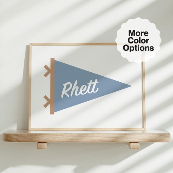 Custom Name Sign Pennant Print, Custom Name Print, Boy Name Pennant, Girl Name Pennant, Nursery Pennant, Baby Name Print, Kids Name Sign, F032, Unframed Poster Size 8x12
