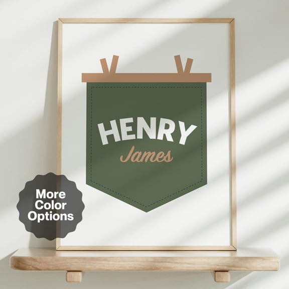 Custom Name Sign Pennant Print, Custom Name Print, Boy Name Pennant, Girl Name Pennant, Nursery Pennant, Baby Name Print, Kids Name Sign, Unframed Canvas Size 12x18