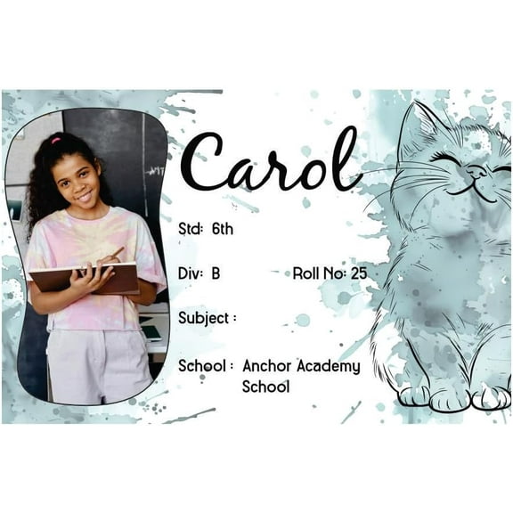 Custom Name Stickers for Kids Use on Bottles, Notebooks, Lunch Boxes 36 Pcs With Customize Photo Vnyl Paper Decorate School Books