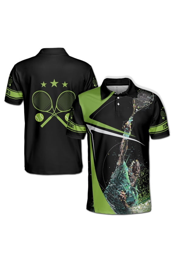 Custom Name Tennis Champion Have Star Men's Polo S-5XL