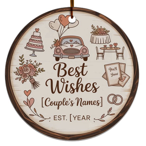 Custom Name Text Wedding Coordinator Ceramic Christmas Ornament 2025 - Santa's Favorite Gift for Men Women & Ever, Circle Christmas Ornament, Xmas Gift