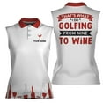 thumbnail image 1 of Custom Name That's What I Do Golfing From Nine To Wine Women Sleeveless Polo XS-4XL, 1 of 5