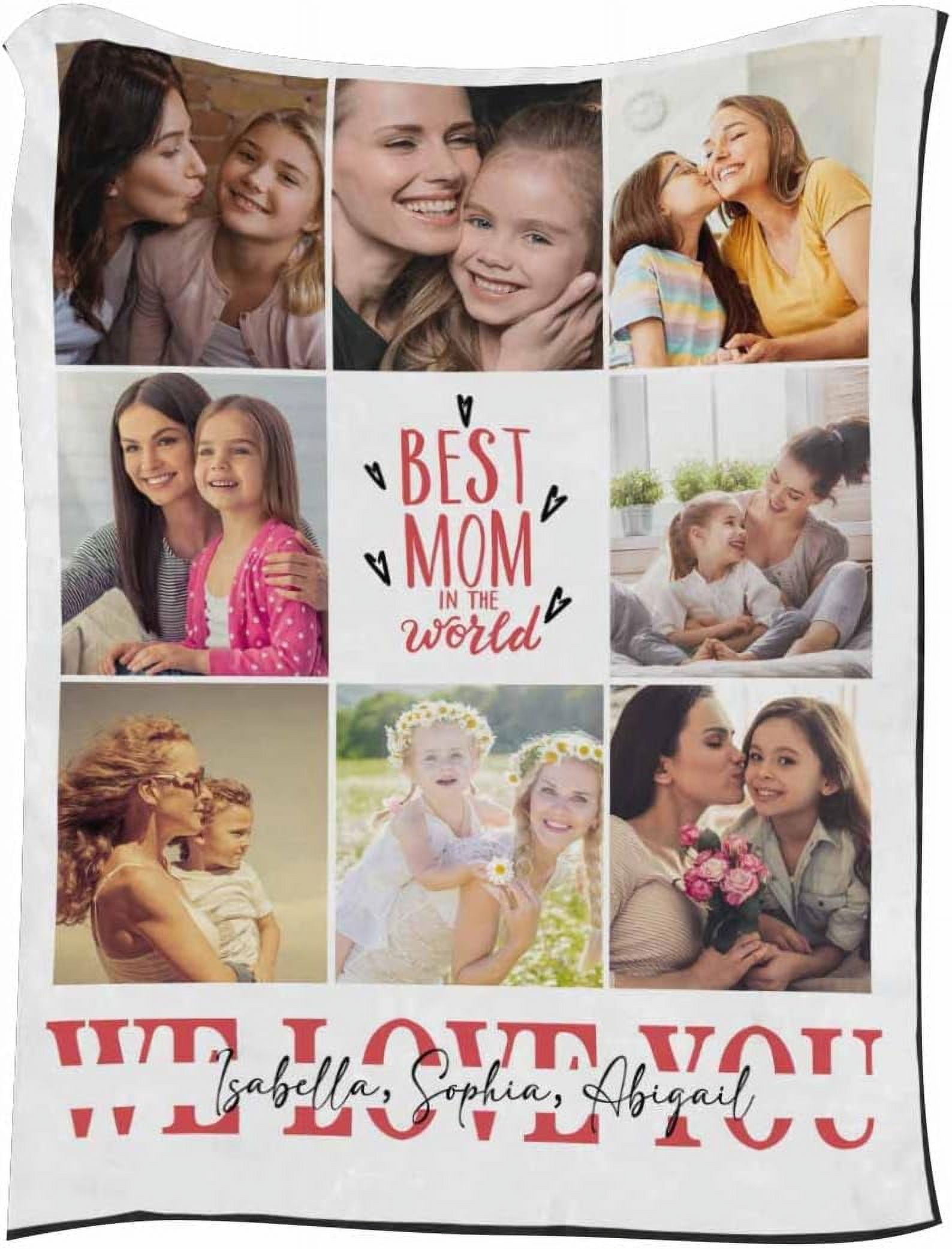 Custom Name Throw Blanket Photo Bed Blankets to My Mom from Daughter,6