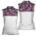 thumbnail image 1 of Custom Name Tropical Patterns Golf Carts Women Sleeveless Polo XS-4XL, 1 of 5