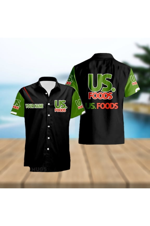Custom Name US Foods Style 7 Logo Trademark 3D Hawaiian Shirt For Men And Women Gift