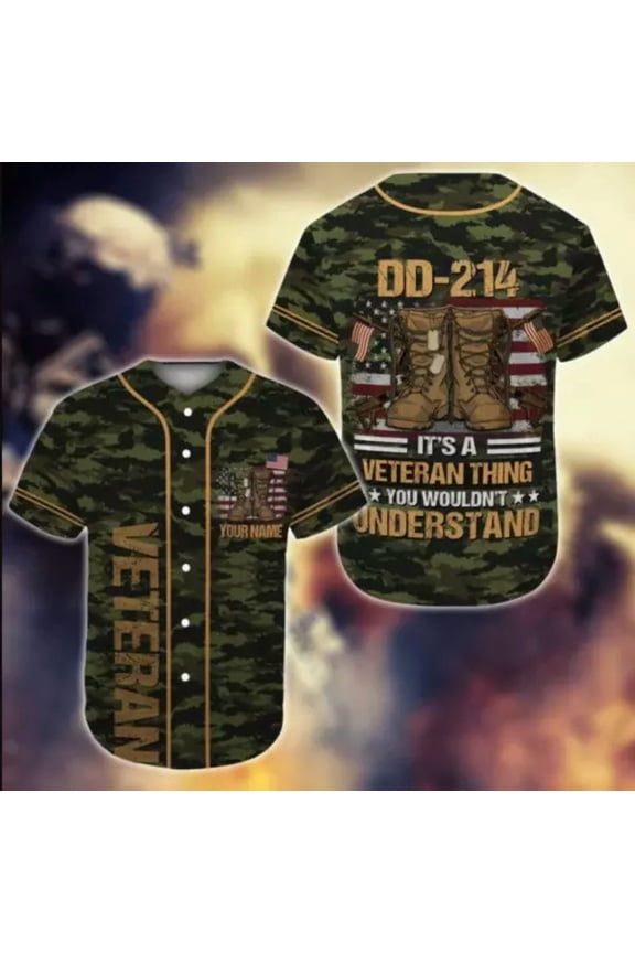 Custom Name Veteran 3D Baseball Jersey Shirt Mother Day Gift All Over Print - Hot Sale 202