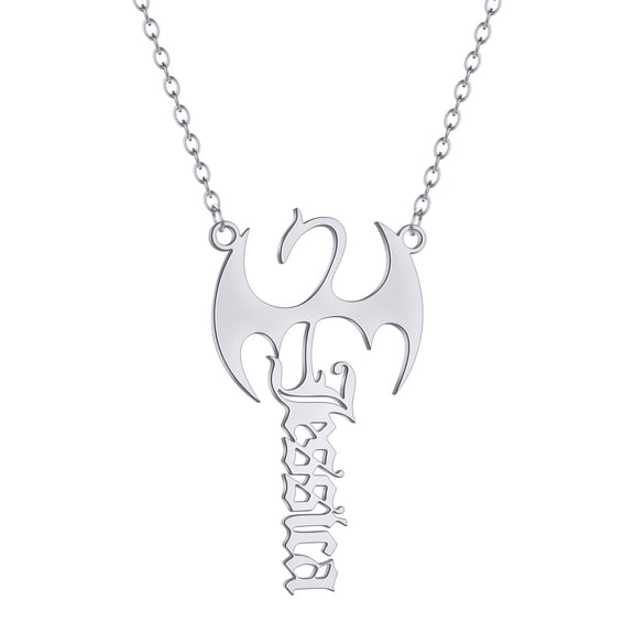Custom Name Viking Pterodactyl Pendant Necklace Stainless Steel Customized Dragon Chain Choker Gift Jewelry for Women Men
