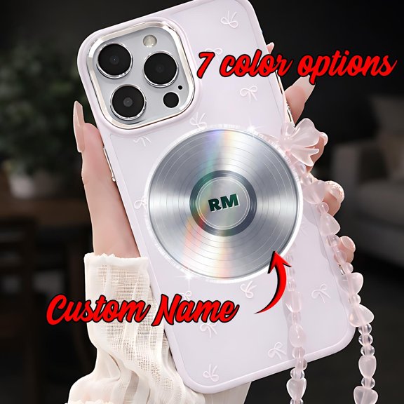 Custom Name Vinyl Disc Phone Grip, Personalized Kpop Fan Phone Holder, 7 Color Options, Cute Aesthetic Phone Stand, Gift For Music Fans