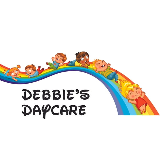 Custom Name Vinyl Wall Decal for Home - Long Colorful Rainbow Slide Cute Wall Décor Bedroom Living Room Entry - Personalized Text Removable High Tact - Size: 12 In x 20 In