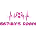 thumbnail image 1 of Custom Name Vinyl Wall Decal for Home - Sport Soccer Heart Beat Pulse PK Cute Wall Décor Bedroom Living Room Entry - Personalized Text Removable High Tact - Size: 24 In x 40 In, 1 of 3