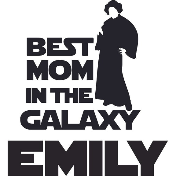 Custom Name Wall Decal - Mom In The Galaxy Logo Personalized Wall Sticker for Home Boy Girl Bedroom Decoration - Size: 10 In x 8 In