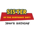 thumbnail image 1 of Custom Name Wall Decal - Sister Of The Birthday Personalized Wall Sticker for Home Boy Girl Bedroom Decoration - Size: 14 In x 14 In, 1 of 3