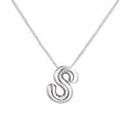 thumbnail image 1 of Custom Necklace – Letter and Heart Design Silver Necklace With Words For Fashionable Women With Initials A Present For Women Teenagers And, 1 of 4