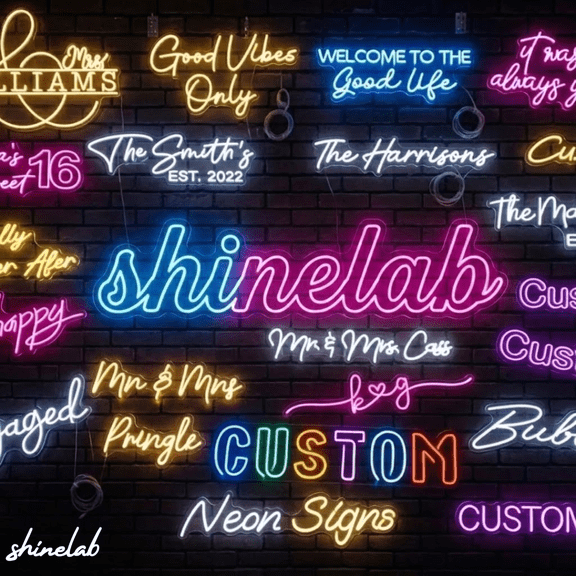 Custom Neon Sign: Personalized Business Logo LED Sign, Neon Signs Wall Decor