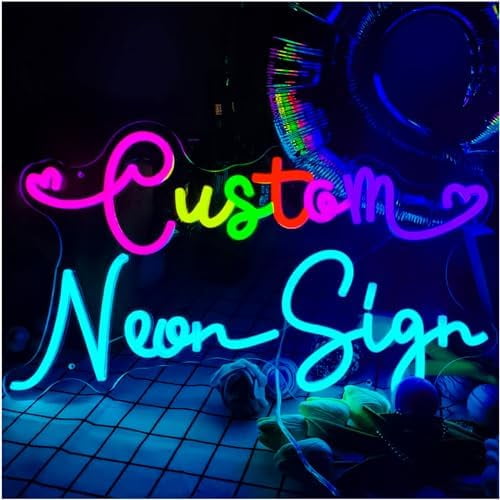 Custom Neon Signs for business logo, Handmade Personalised Neon Sign Customizable for Wall Decor/Bedroom/Birthday Gift/Weddings Events$$Tools & Hardware Other