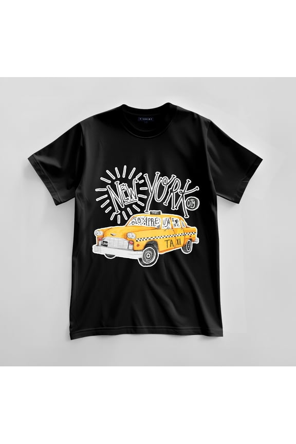 Custom New York Taxi Vibes Graphic T-shirt Design Unisex Jersey Short Sleeve Tee