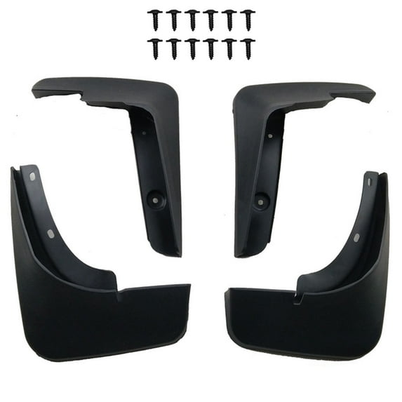 Custom No Drill Mud Flaps For Chevrolet Cruze 2009-2015, Splash Guards Molded Front And Rear Set 4Pcs-Black