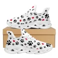 thumbnail image 1 of Custom Non-Slip Women's Flat Shoes Dog Paw Footprint Mesh Cushion Sneakers Lightweight Lace-up Running Tennis for Women Man, 1 of 6