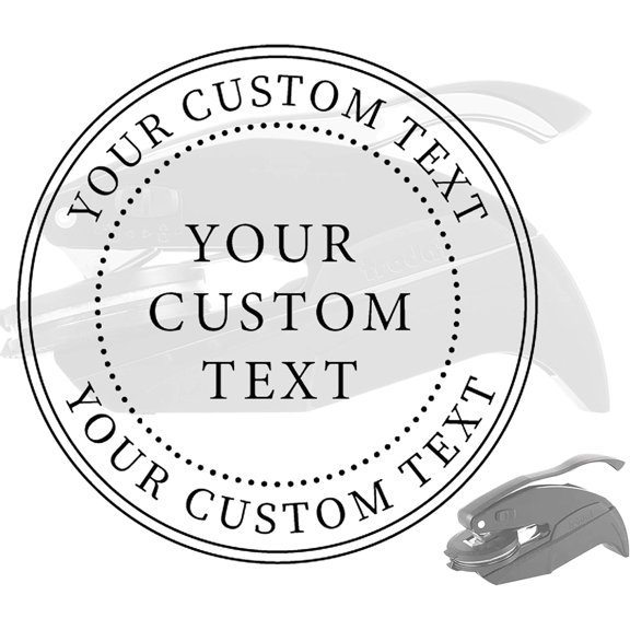 Custom Notary Embosser Stamp - Book & Library Stamp, 1 5/8" (Official Seal Embosser)