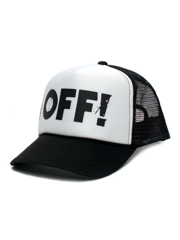 Custom Off! Australian Tour Truckers Cap Hat Anthony Kiedis RHCP Black/White