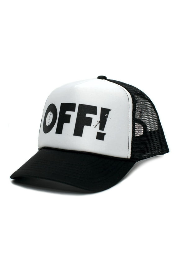 Custom Off! Australian Tour Truckers Cap Hat Anthony Kiedis RHCP Black/White