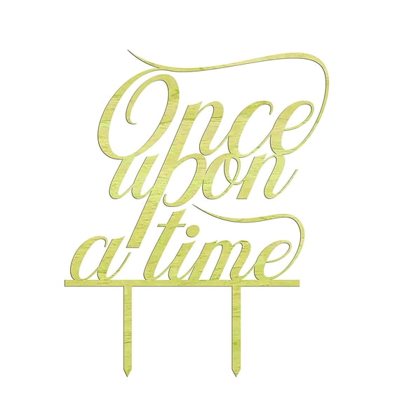 Custom "Once Upon a Time" Wedding Cake Topper Personalzied Wooden Cake Topper Cake Decoration 7"-8" Inches Wide