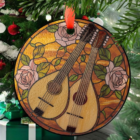 Custom Ornament Music Instruments Suncatcher Music Light Catcher Window Hangings House Decoration Trumpet Lover Sign Father's Day Gift, 2025, Holiday 2025, Seasonal Holiday Decor,