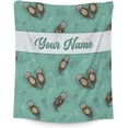 thumbnail image 1 of Custom Otter Blanket Gifts with Name - 40x50 Inches Cute Throw Blanket for Girls & Boys - Green Soft Fuzzy Plush Blankets for Couch, Sofa, 1 of 6