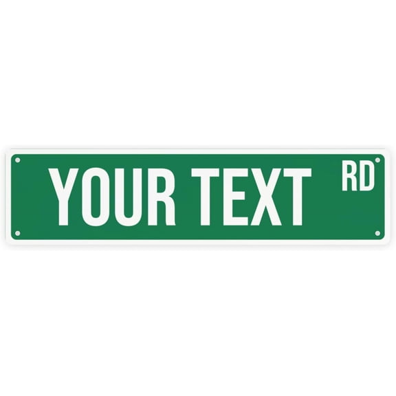 Custom Outdoor Metal Street Sign, Personalized Road Sign with Name, Text, Logo or Photo for Home, Office, Business, Bar, Indoor or Outdoor Use