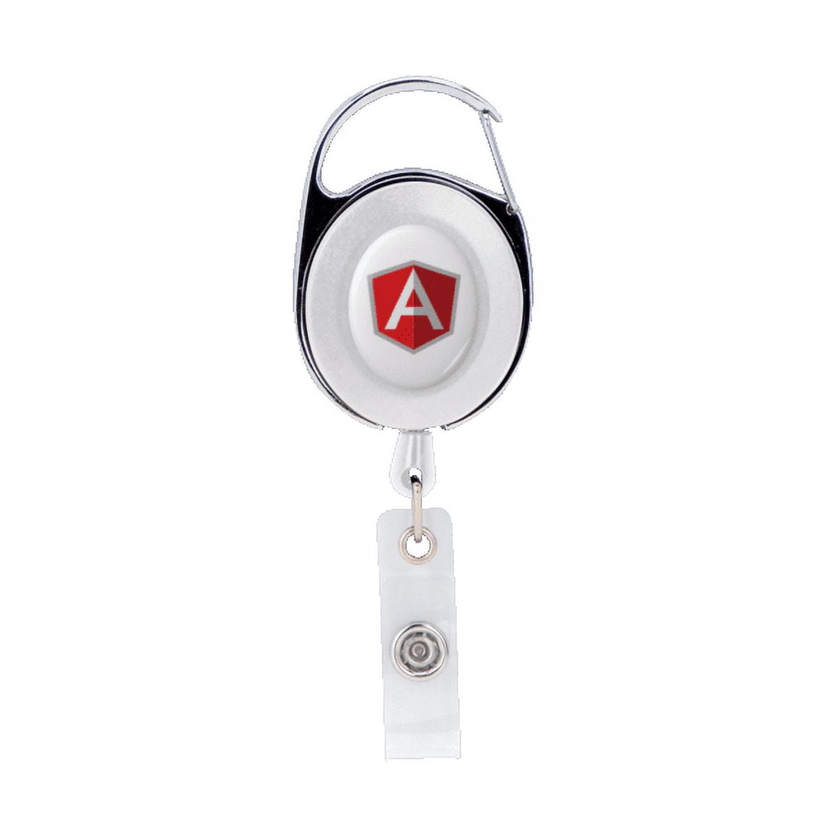 Custom Oval Metal Retractable Badge Reel with Carabiner, Set of 250, Personalized Bulk Pack, Stylish Retractable ID Holder for Work and Events - Customize Your Logo - Durable & Professional Design