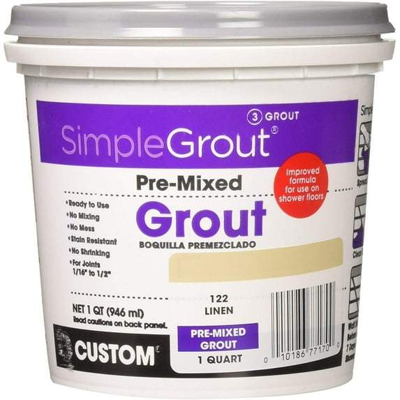 Custom PMG122QT 1-Quart Simple Premium Grout, Linen