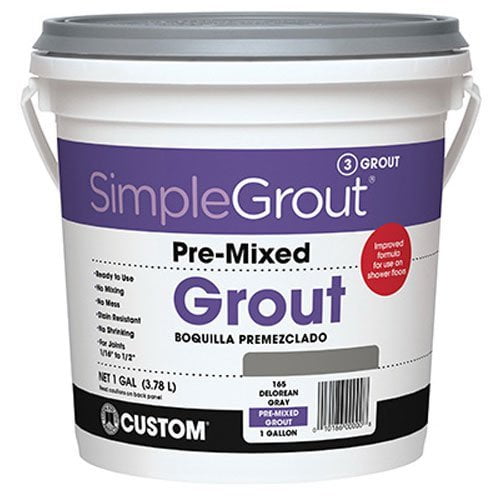Custom PMG1651 1-Gallon Simple Premium Grout, Delorean Gray,