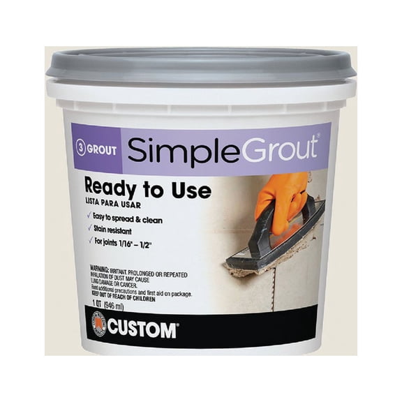 Custom PMG381QT 1-Quart Simple Premium Grout, Bright White by CUSTOM