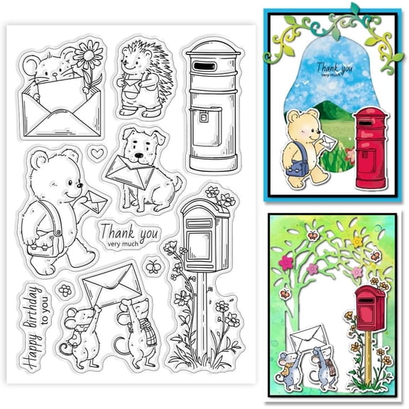 Custom PVC Plastic Clear Stamps 160x110x3mm for DIY Scrapbooking Photo Album Decorative Cards Making Animals