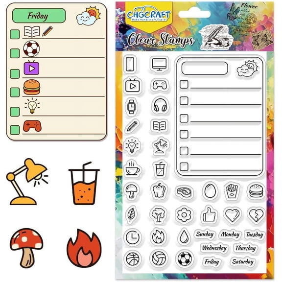 Custom PVC Plastic Clear Stamps Mixed Shapes 160x110mm