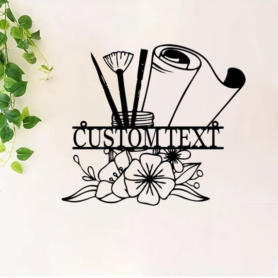 Custom Painting Metal Wall Art, Artist Tools Metal Sign, Art Studio ...